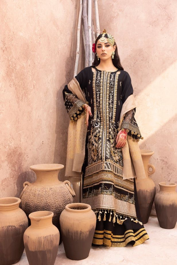Khaddar Embroidered 3-Piece Outfit Laal by Bin Ilyas