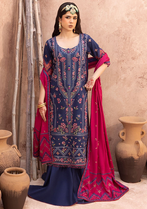 Stunning 3-piece khaddar outfit Bin Illyas Laal