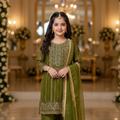 Tand Taani 3 Pcs Girls fancy Chiffon Embroidered Suit