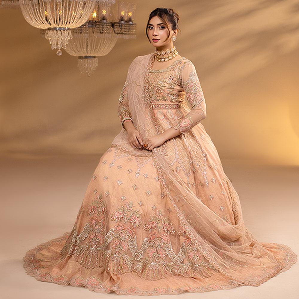 Zahra Rubab - Handcrafted Embroidered Luxury 3-piece maxi/long dress/Anarkali