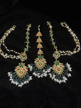 Green Stone Sahara Earring & Tikka Set