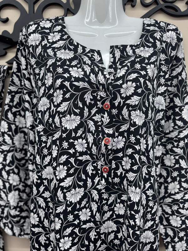 2-Piece Floral Printed Casual Suit – All Season Wear | Premium Stitch & Fabric