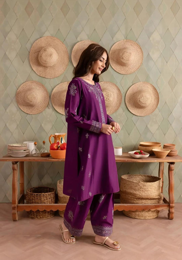 Embroidered Swiss Cambric 2-Piece Suit for Women –