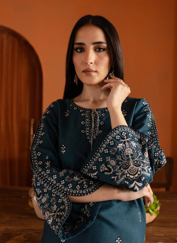 Embroidered SwissCambric  2-Piece Suit for Women – Elegant Wash & Wear Fabric