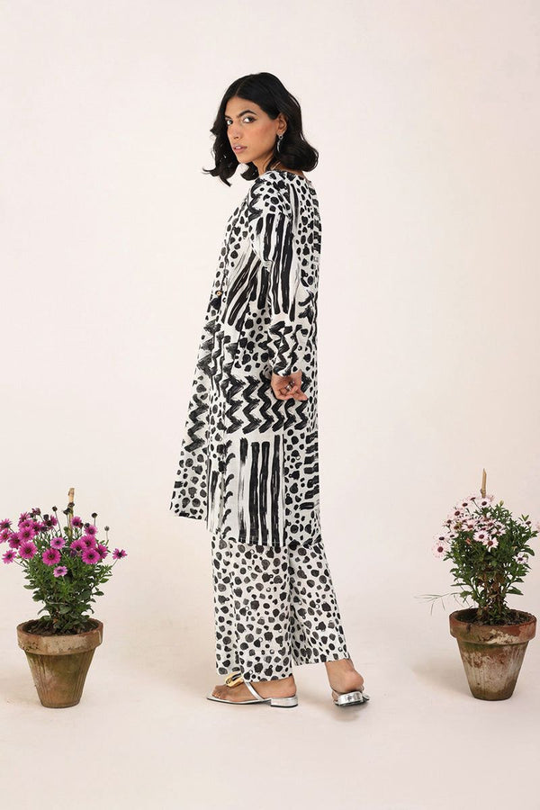 Original Generation Abstract Brush Strokes 2-Piece Lawn Cord Set