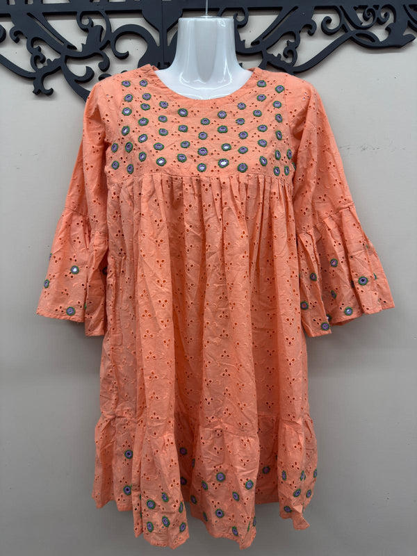 Chicken Kari Cotton Peplum Dress – Hand Mirror Work, Smocked Tiered Mini Dress