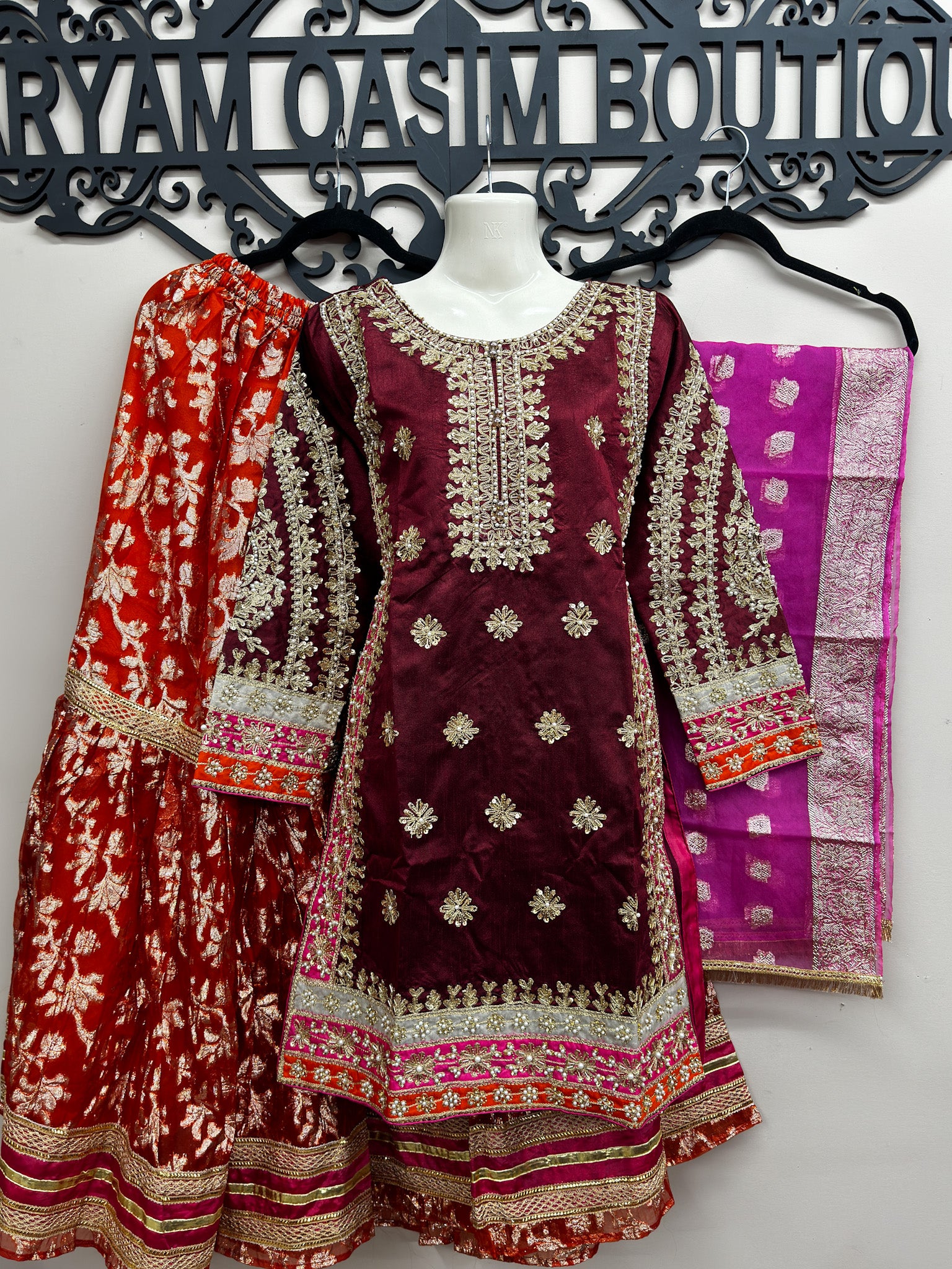 Exquisite Katan Silk Gharara