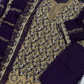 Unstitched 3-Piece Outfit in Dark Purple