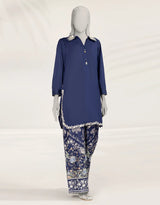 J. Blue Textured 2-Piece Stitched Suit with Azaar