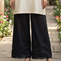 Khaadi black cotton straight trouser