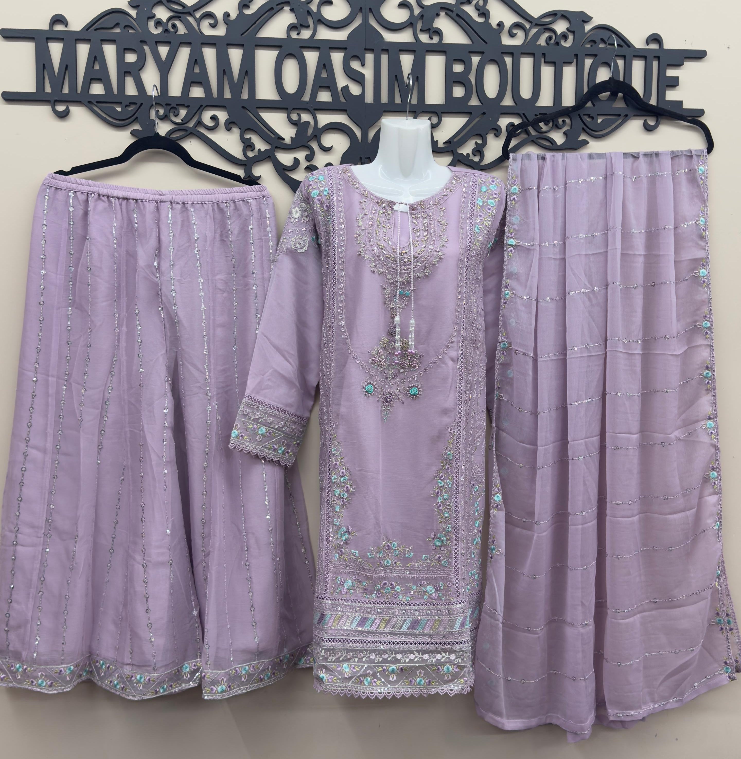 Lavender South Asian wedding wear for women