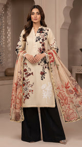 J. Bold Bloom 3PC Embroidered Lawn Wear