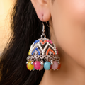 Multicolor Traditional Jhumka Earrings – Pakistani Statement Jewelry