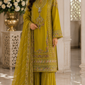 Embroidered mustard Pakistani 3 piece suit Canada