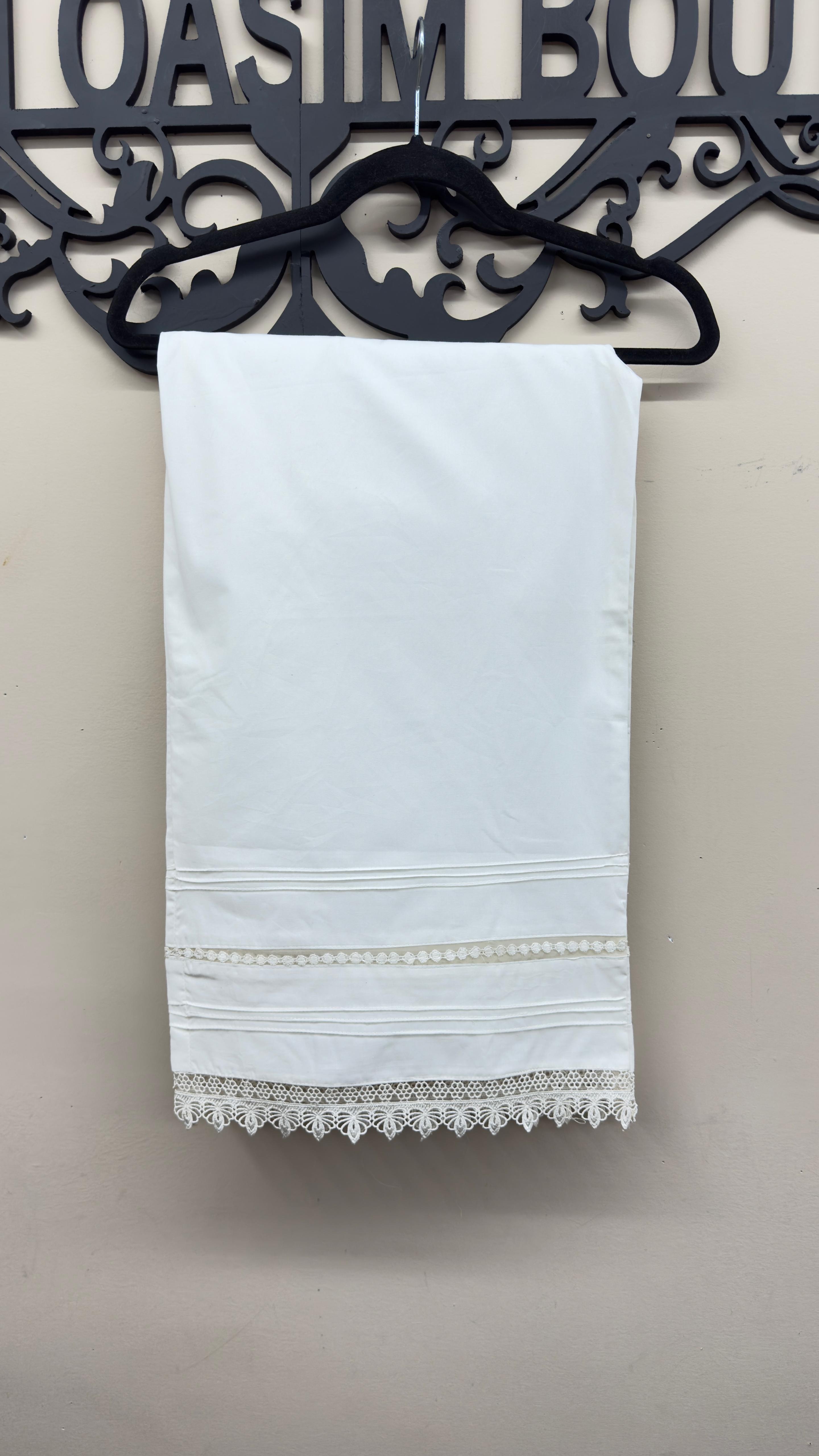 Original Khaadi off-white South Asian ladies' cotton trousers