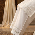 Original Khaadi off-white cotton trouser with triangle cutwork hem