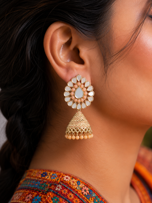 gold jhumka earrings Canada
Pakistani bridal earrings
wedding jewelry gold