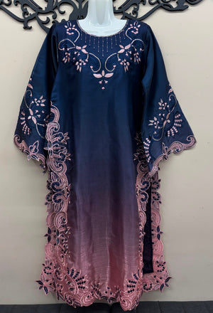 Pakistani formal 3 piece dress with embroidered sleeves