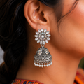 silver jhumka earrings Canada
round ethnic earrings
Pakistani silver jewelry