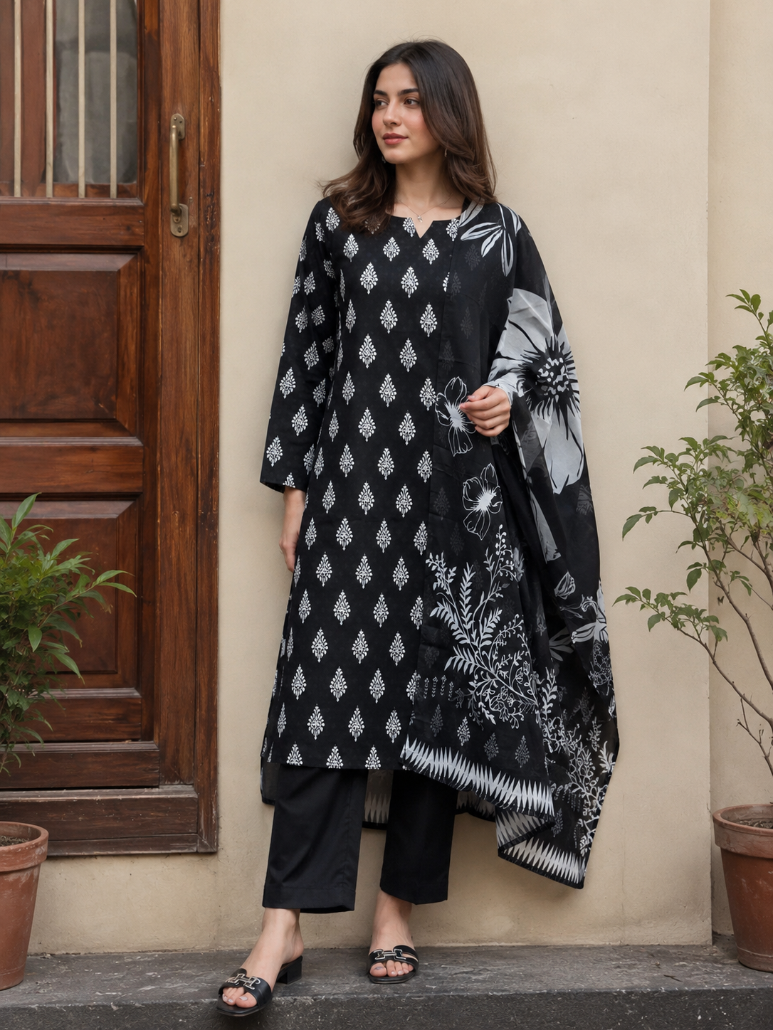 Pakistani black casual dress in canada