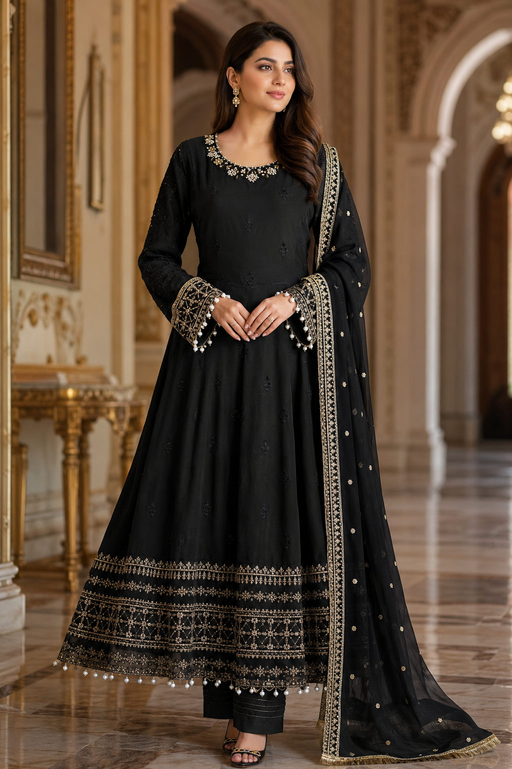 Full-Size Linen Sindhi Ajrak Dupatta – Traditional & Elegant