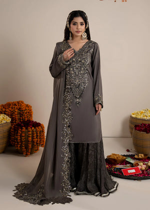 Pakistani wedding dress black sharara