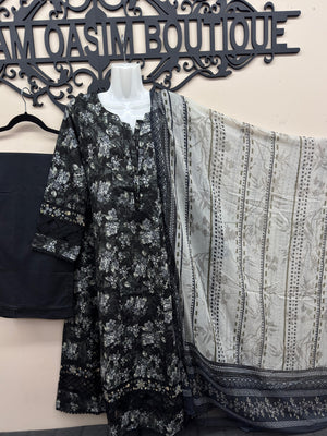 Premium Sada Bahar stitched lawn suit for summer wear in Canada