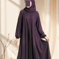 Elegant Pleated Abaya with Button Detail