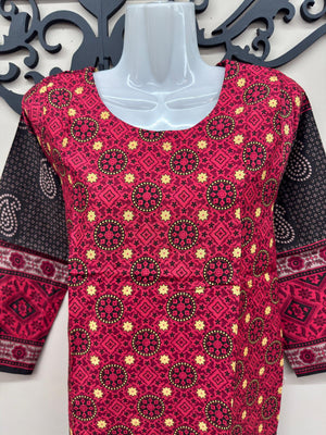 Pakisani Red lining kurti top