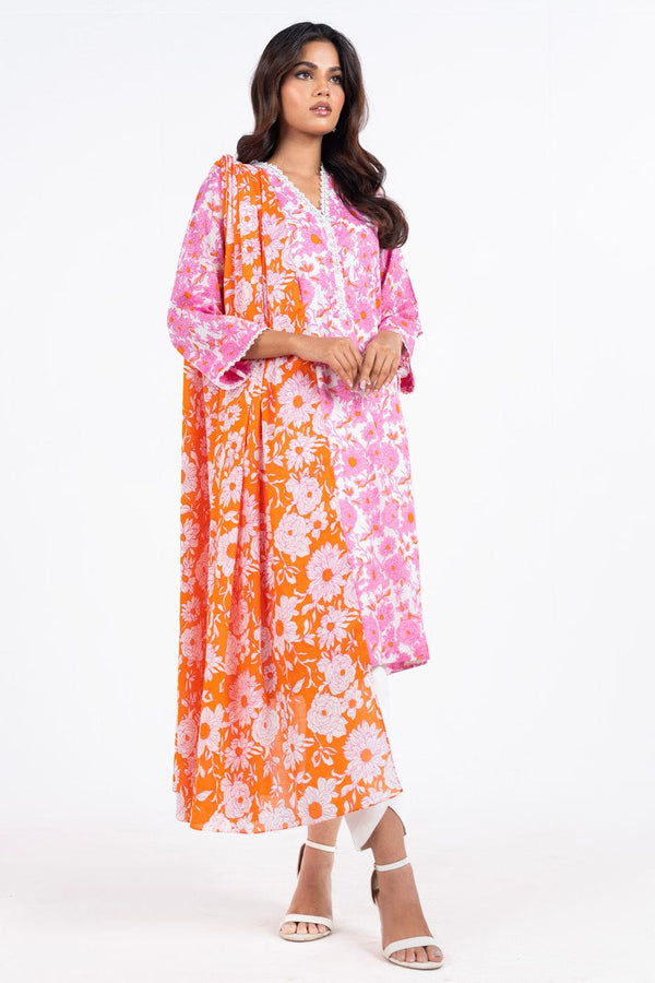 2 Pc Unstitched Printed Lawn Suit With Lawn Dupatta by Alkaram Studio