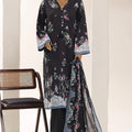 Sadabahar Black Printed Lawn Stitched 3 Piece Suit – Summer Collection