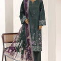 Sadabahar Green Printed Lawn 3 Piece Suit – Elegant Summer Wear