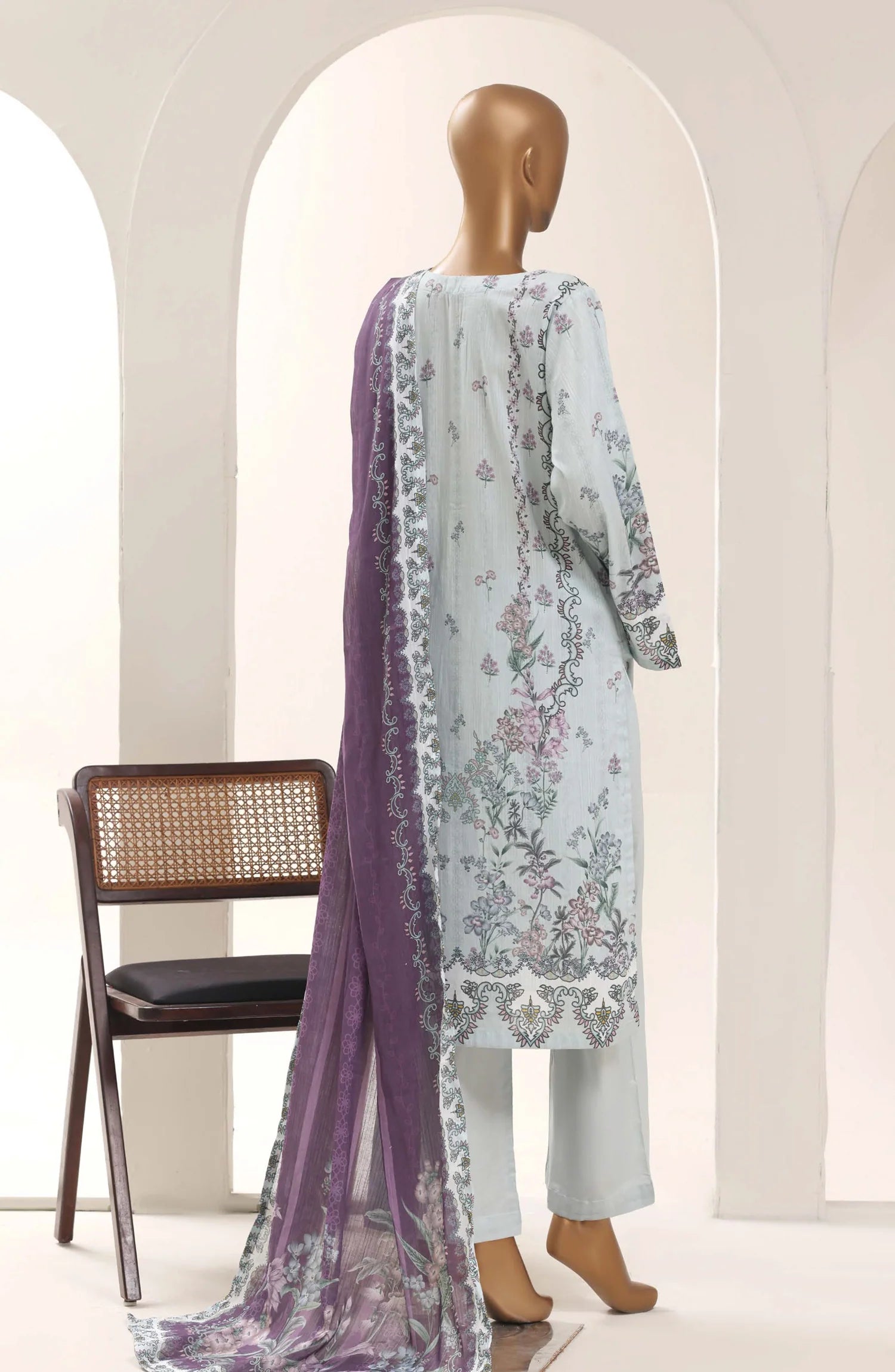 Sadabahar Floral Printed Lawn Stitched 3 Piece Suit – Summer Collection