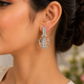 Pakistani Silver heart drop earrings for women in canada