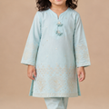 Baby Choice sky blue embroidered glitter lawn 2 piece suit for baby girls with matching trousers in Canada