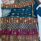 Chiffon Blue 3PC Maxi Dress Small