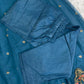 Chiffon Blue 3PC Maxi Dress Small