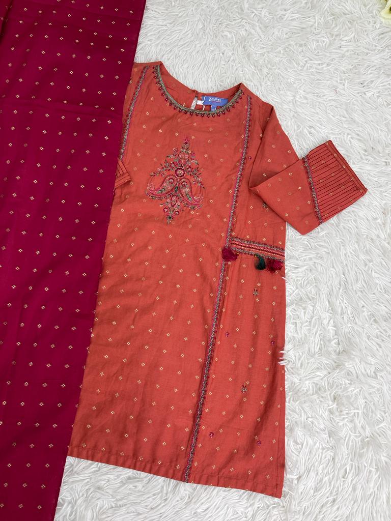 2PC Cotton Outfit for Girls Ages 5-8