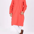Original J. Teens Plain Cotton Kurta - Contrast Collar and Placket /size T4(18yrs)
