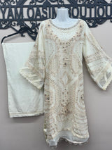 MariaB Inspired 3PC Luxury Embroidered Chiffon Dress