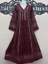 Elegant Embroidered Chiffon 3-Piece Maxi Outfit