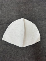 White Men’s Prayer Top – Comfortable Islamic Namaz Cap for Men