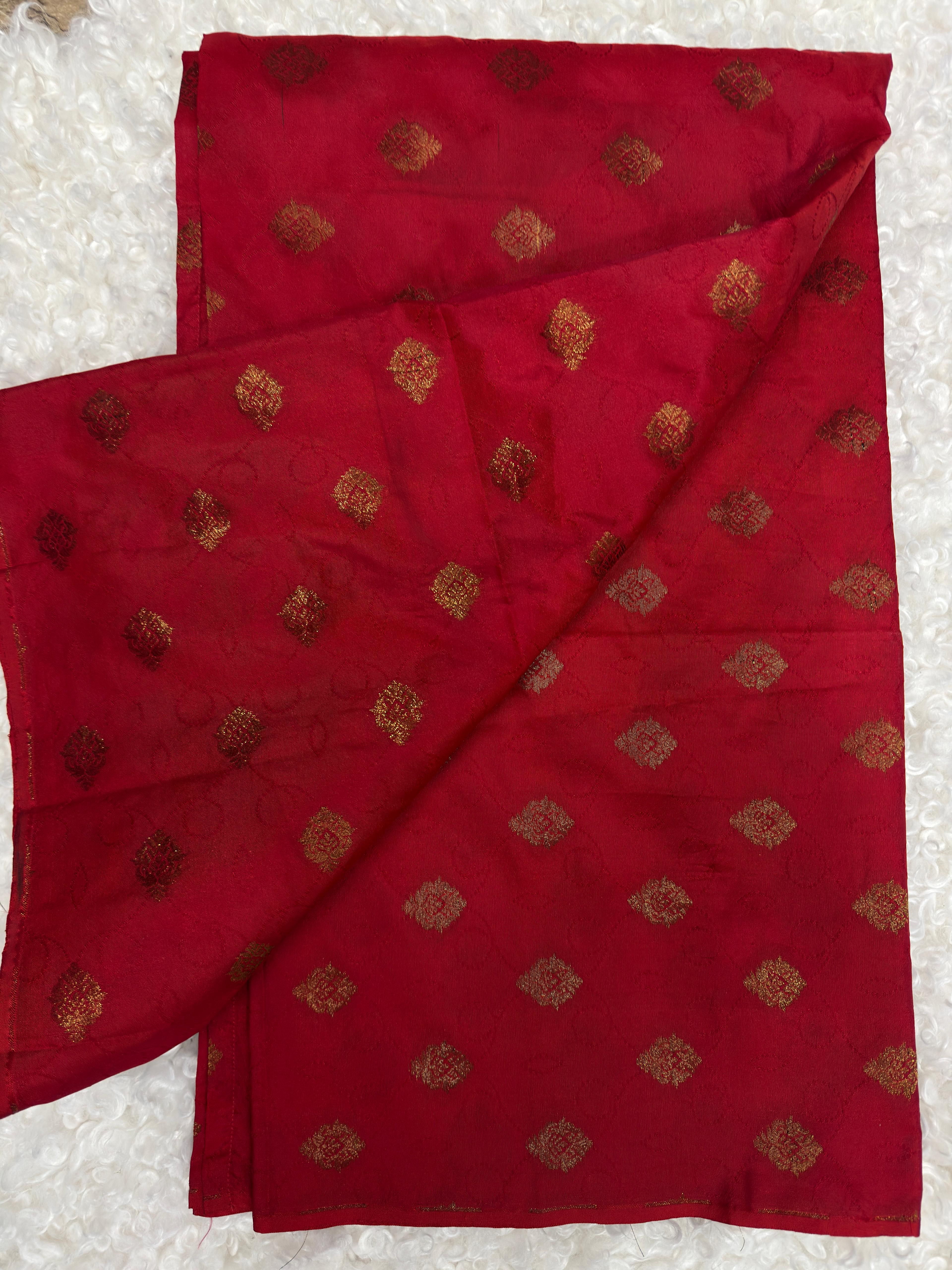 J. Men’s Wedding Shawl Mehroon & Red Jacquard