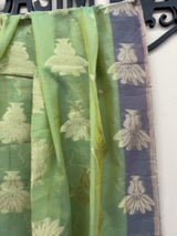 Light Green Jacquard Women’s Dupatta – Full Formal Banarasi