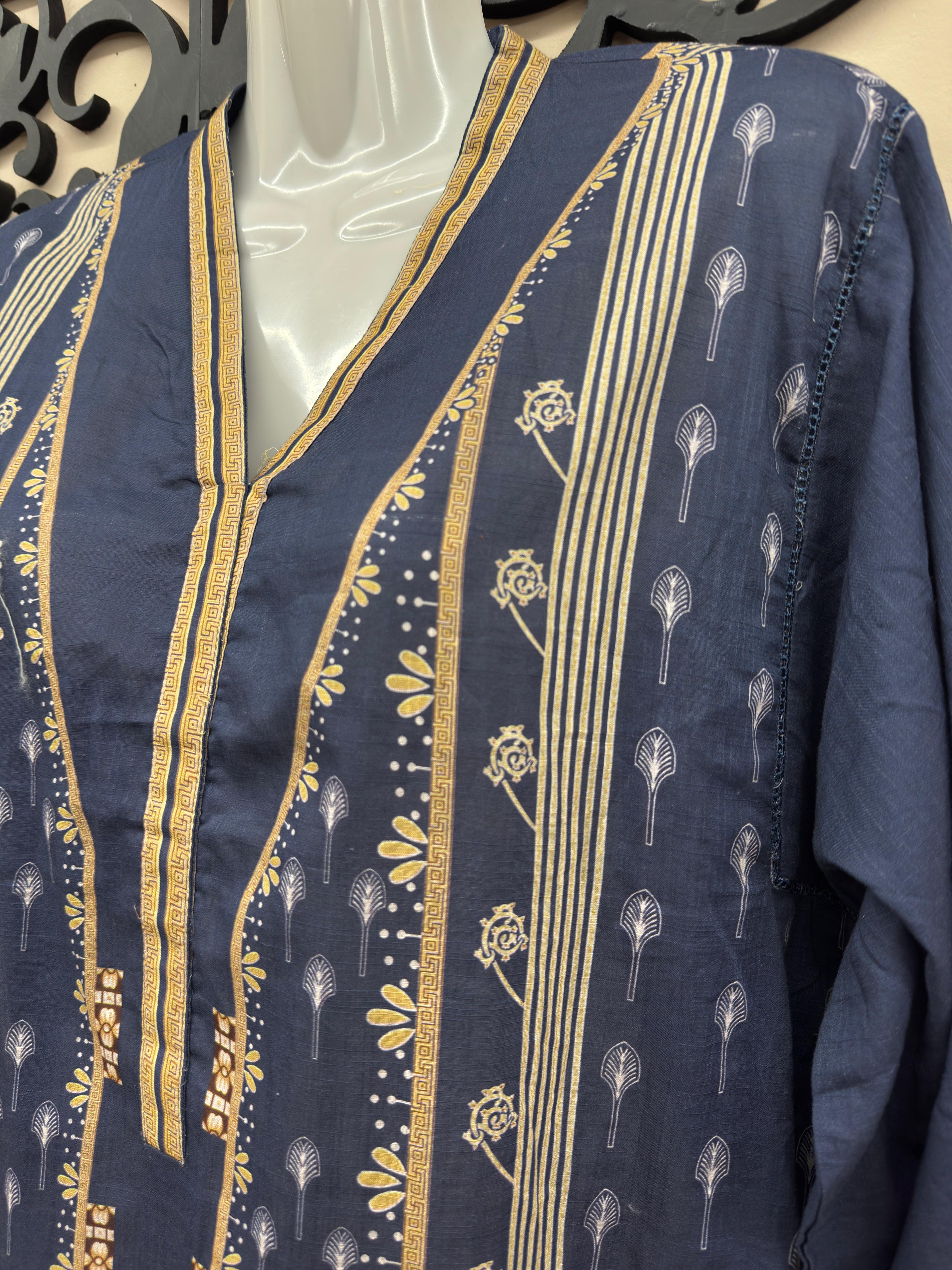 Original Alkaram Lawn Printed Kurti | Stylish Women’s Kurti with Stitching Lace