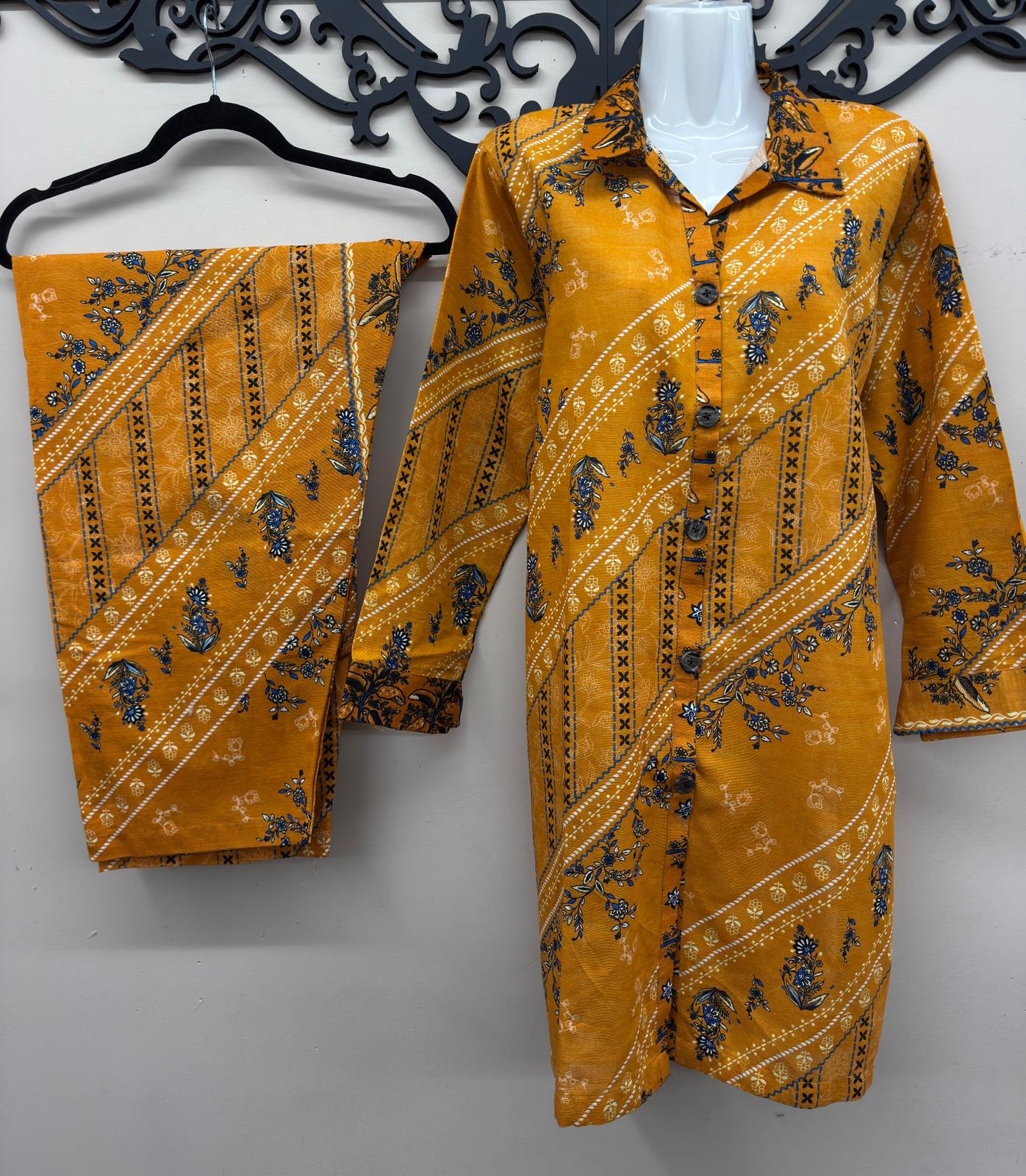 2 Piece Khaddar Cord Set for Women – Short Shirt with Straight Trousers