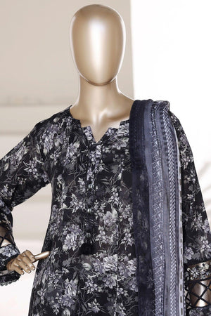 Pakistani Women's black embroidered lawn peplum suit by Sada Bahar in Canada