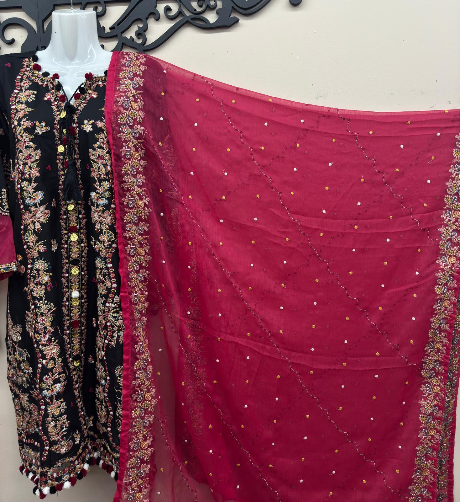 Pakistani lawn dress 3 piece