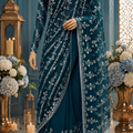 blue saree