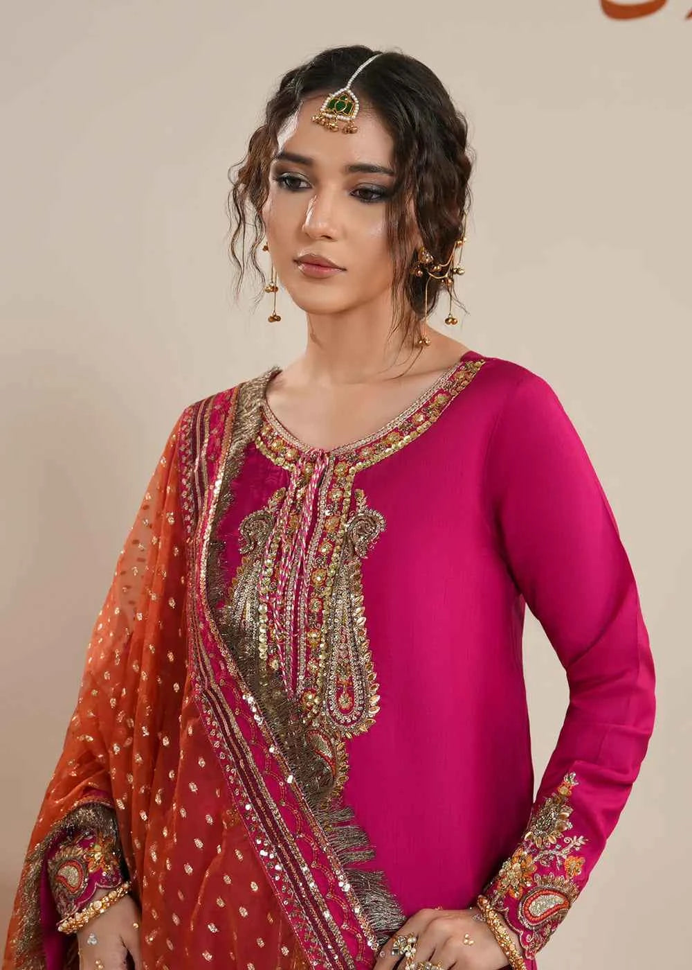 Fuchsia Raw Silk Sharara Suit – Zarqun Pakistani Formal Wear Canada